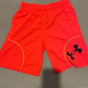 UA  Boys Orange athletic Shorts